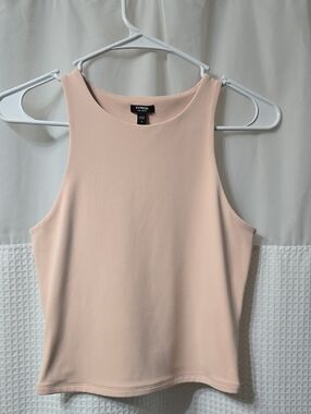 Express Women's Body Contour Crop Tank Top - Pale Blush